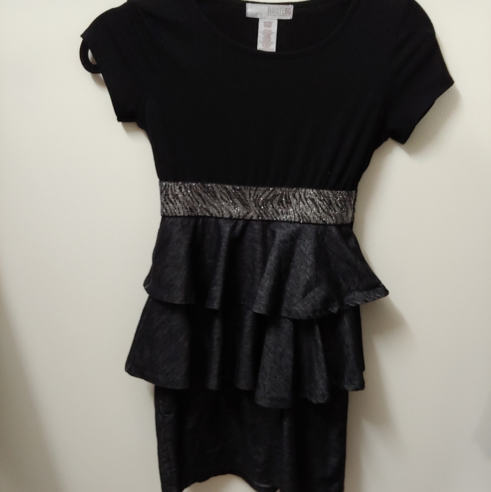 Black peplum dress